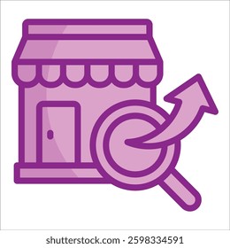 Market Research Icon Element For Design