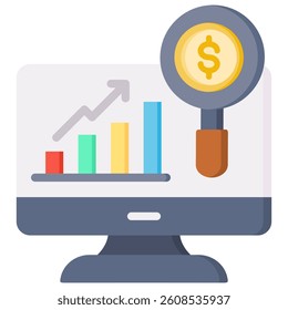 Market Research Icon Element For Design