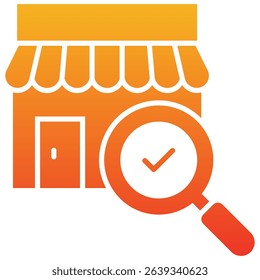 Market Research Icon Element for Design