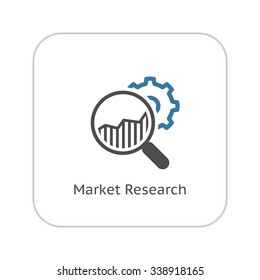 Market Research Icon. Flat Design. Isolated Illustration.