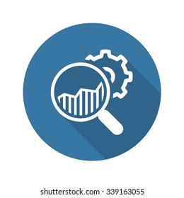 Market Research Icon. Flat Design. Isolated Illustration.