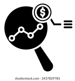 Market Research icon line vector illustration