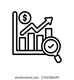 Vektorgrafik der Symbolzeile für die Marktforschung