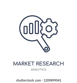 Market Research Icon Market Research Linear Stock Vector (Royalty Free ...