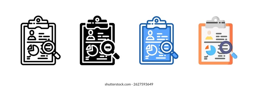 Market research icon set bundle. Multi style icon collection perfect for websites, apps, and presentations. Simple vector icon collection