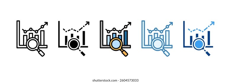 Market Research Icon Set Multiple Style Collection