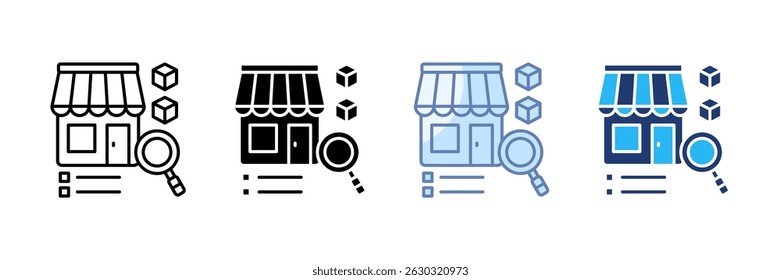 Market Research Icon Set Multiple Style Collection
