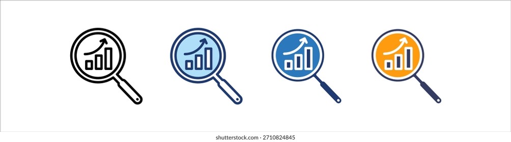 Market Research Icon Set Multiple Style Collection