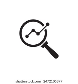 Market Research icon, template for graphic and web design. vector illustration