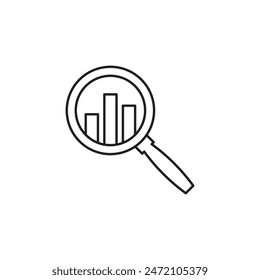 Market Research icon, template for graphic and web design. vector illustration