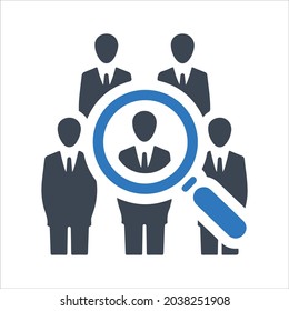 Icono de investigación de mercado. Vector y glifo