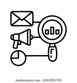 Market Research  icon in vector. Logotype
