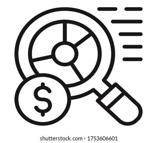 MARKET RESEARCH icon vector for web and app