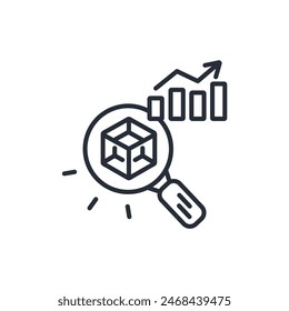 market research icon. vector.Editable stroke.linear style sign for use web design,logo.Symbol illustration.