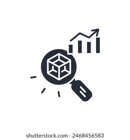 market research icon. vector.Editable stroke.linear style sign for use web design,logo.Symbol illustration.