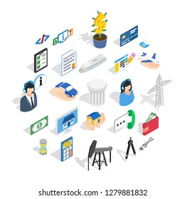 Market research icons set. Isometric set of 25 market research vector icons for web isolated on white background
