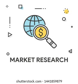 MARKET RESEARCH AND ILLUSTRATION ICON CONCEPT
