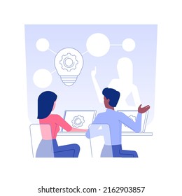 Market research isolated concept vector illustration. Group of diverse colleagues analyzing competitors, develop business strategy, startup funding, finance, raising money vector concept.