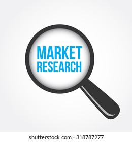 Market Research Magnifying Glass Stock Vector (Royalty Free) 318787277