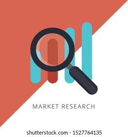 market research. Modern vector illustration for web design. Concept of line icon
