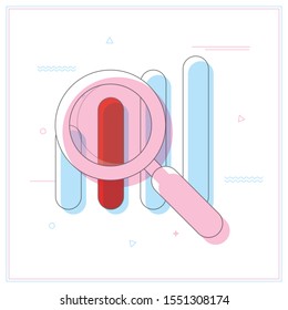 Market research. Modern vector illustration for web design.