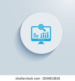 Diseño vectorial de icono de proyecto de investigación de mercado