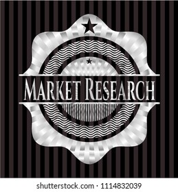 Market Research silver shiny badge