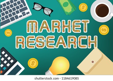 Market research vector concept design