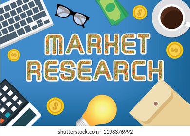 Market research vector concept design