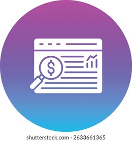 Market Research vector icon. Can be used for printing, mobile and web applications.