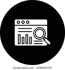 Vektorsymbol "Marktforschung". Kann für Druck-, Mobil- und Web-Anwendungen verwendet werden.