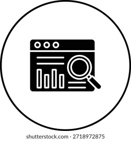 Vektorsymbol "Marktforschung". Kann für Druck-, Mobil- und Web-Anwendungen verwendet werden.
