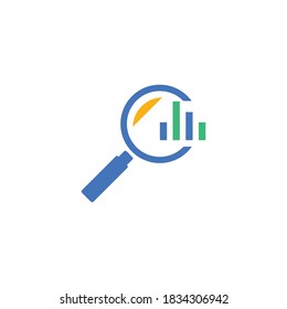 plantilla de diseño de iconos vectoriales de investigación de mercado