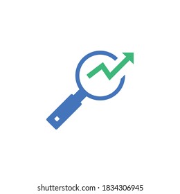 plantilla de diseño de iconos vectoriales de investigación de mercado