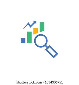 market research vector icon design template