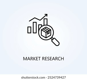 Vector De Investigación De Mercado, Icono O Logo Ilustración De Símbolo De Signo