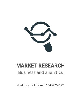 Market research vector icon on white background. Flat vector market research icon symbol sign from modern business and analytics collection for mobile concept and web apps design.