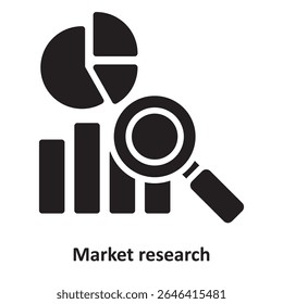 Icono de Vector de investigación de mercado que puede modificar o editar fácilmente
