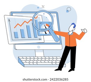 Market research. Vector illustration. Market research provides valuable information for understanding consumer needs and preferences Technology-driven market research tools enhance data collection