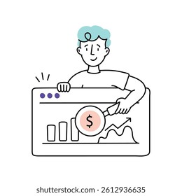 Market Research Vector Style Illustrations 