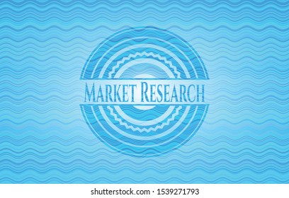 Market Research water representation emblem background. Vector Illustration. Detailed.