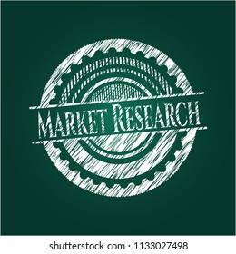 Market Research written with chalkboard texture