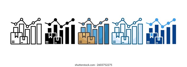 Market Saturation Icon Set Multiple Style Collection