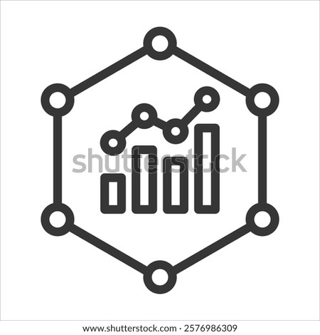 Market Saturation Outline Icon Vector Illustration