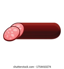 Market sausage icon. Cartoon of market sausage vector icon for web design isolated on white background