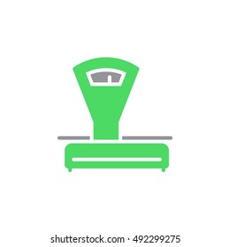 Market scales icon vector, solid flat sign, colorful pictogram isolated on white, logo illustration