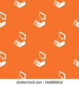 Market scales pattern vector orange for any web design best