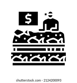 market seafood glyph icon vector. market seafood sign. isolated contour symbol black illustration
