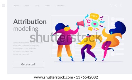 Market segmentation and adverts, target market and customer concept. Website homepage interface UI template. Landing web page with infographic concept hero header image.