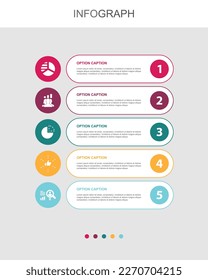 market segmentation, demography, segment, benefit, behavior, icons Infographic design layout template. Creative presentation concept with 5 steps